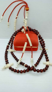 Tasbih Tijani AKAR BAHAR MERAH KOMBINASI TULANG KERBAU A482