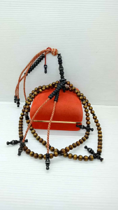 tasbih tijani AKAR BAHAR SERAT EMAS KOMBINASI YUSER BLACK A483