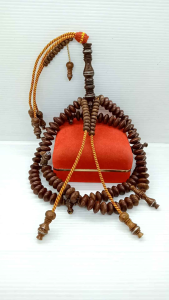 Tasbih Tijani Kayu Kelor Emas Full Benang Rajut A480