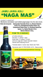 JAMU JAWA ASLIL CAP NAGA MAS 600ml PEGALINU PAHIT