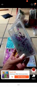 Hardcase Gliter Bergerak Samsung Galaxy Note 4 Mewah Kokoh