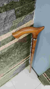 Tongkat jalan kayu kelor Jawa model cula premium D40