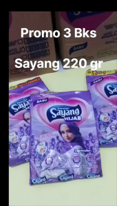 PAKET ISI 3 / PROMO 2 GRATIS 1 DETERGENT BUBUK SAYANG HIJAB LAVENDER 220 GR
