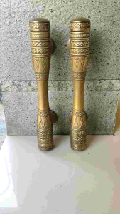 Gagang Pintu Rumah Kuningan & Kunci Motif Egypt Ukir Antik 30 cm 4 pcs