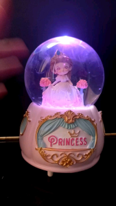 Kotak Musik / Bola Kaca / Waterball / Snowball / SnowGlobe / Bola Kristal Princess / Bola Musik Putri Crown