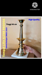 Tempat Lilin Altar Pagoda 03 Besar Kuningan SOLID Brass antik Candle Holder Kaki Dian gereja dekorasi lilin jumbo lentera aromaterapi cawan parabola Tempat Lilin Kuningan Misa Gereja