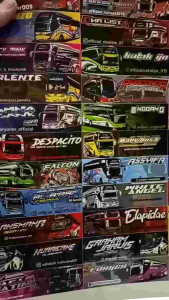 BARU sticker bus basuri 1 lembar isi 45 kotak / sticker bus basuri panjang 1 lembar isi 45 kotak