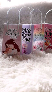 5 PCS Happy Mothers Day Gift Bags Mothers Day Party Loot Bags Paper Bags