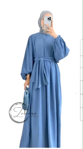 Gamis Raline Dres Cringkle Airflow Dres Dewasa & Remaja Uk S M L XL Gamis Amelia Dres Terbaru Viral
