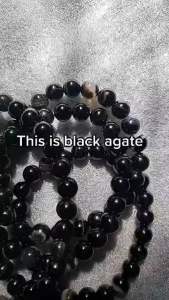 Natural 7A Black Agate Bracelet | Luck & Protection for Men & Women |Powerful Energy Good Luck Health CrystalHappinessFashion BraceletPerfect for Gifts or personal us “天然7A黑玛瑙手链 | 招财护身 男女适用 | 送礼佳品”