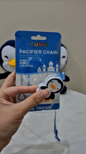 Puku Baby Pacifier SOOTHER Chain (BLUE) P11102 造型奶嘴链/Baby Pacifier Clip Chain PP Holder Soother Pacifier Clips Leash Strap Nipple Holder for Infant Feeding Baby Chain