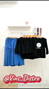 Setelan Anak Sunflow & Celana Cargo Crinkle Printing/Baju Anak Perempuan/Setelan Anak/Oneset