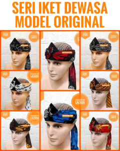Iket / Ikat Kepala Sunda Makuta Wangsa Bendo Batik dan Polos