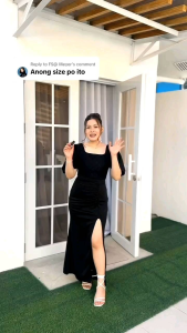 Carnation Maxi Modern Filipiniana Dress – Lace & Neoprene | Wedding & Formal Occasions | Sizes Small to 2XLby La Filipiniana Clothing