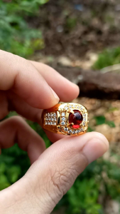 Cincin Batu merah delima Lipan
