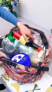 Portable Foldable Shopping Bag Large Capacity Multipurpose Storage Bag Sports Travel Shoulder Bag大容量购物袋创意出街更便捷