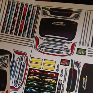 Stiker miniatur bus Basuri jb3 jb5 viral