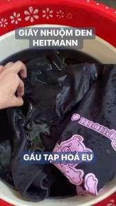 Giấy giặt nhuộm đen giúp giữ màu đen cho quần áo màu đen Heitmann nhập khẩu Đức