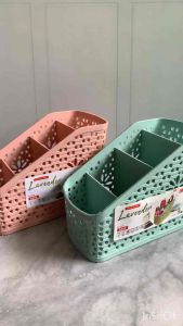 Keranjang Peyimpanan Serbaguna Tempat Pensil Sekat 4 Clio Lavender Wadah Makeup Atau Rak Buat Menaruh ATK