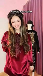 SWEATER HOODIE BLING BLING VELVET BLUDRU TERBARU / SWEATER BLUDRU JUMBO