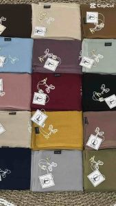 Hijab Segi Empat Paris Premium Azara Bordir Pita Kecil Viral