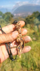 Kalung Kaboa Asli Garut Motip Ukir Kujang