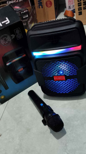 SPEAKER FLECO TYPE F-6112B BLUETOOTH KARAOKE PORTABLE FREE MIC WIRELESS