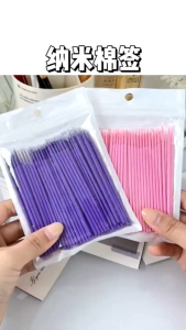 🇲🇾Readystock🇲🇾 100pc Disposable microbrush Cotton Swabs Micro Brush Eyelash dental Clea 100支迷你小棉签 一次性微刷棉签微刷睫毛延长牙齿清洁工具