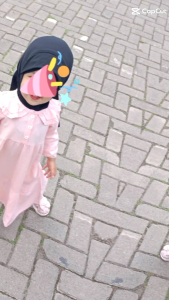 Zahra Long Dress PEACH - Gamis Anak Perempuan Bahan Rayon Twill Premium