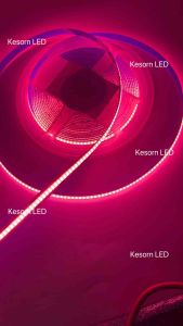 ไฟริบบิ้นLED COB 12V 320 ดวง สีชมพูม้วน5เมตร