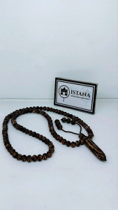 Kalung Tasbih Kayu Liwung Hitam Size 6 mm