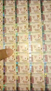 Materai 10000 10rb Tempel Tembus Sinar UV Asli Ori Pos (50 PCS)