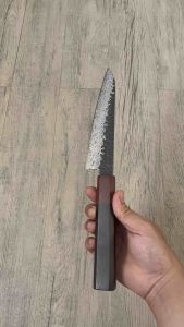 6inch Damascus 67 layer Petty knife VG10 core with Red Wood and Ebony Handle (Kitchen Knife)