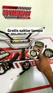 Paketan stang trail+gas spontan daytona 2tombol+lampu sorot LED=✓gratis saklar lampu.....