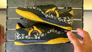 Sepatu Futsal Jogosala Invory Hitam Gold Free Kaos Kaki Dan Deker