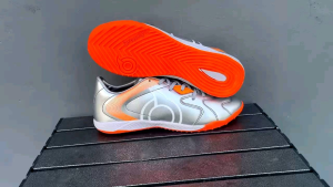 Sepatu Futsal Ots Olympico V3 Silver Oren Free Kaos Kaki Dan Deker