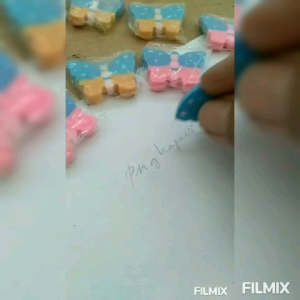 Paket 80 Pcs Karet Penghapus Pensil Pencil Eraser Kupu Butterfly Murah Mini Kecil Warna Random