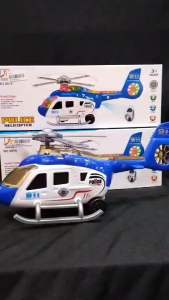 No.91939 🚁เฮลิคอปเตอร์ตำรวจงานชนถอย ลำใหญ่ มีไฟ-เสียง ใบพัดหมุนได้จริง li/jo 5