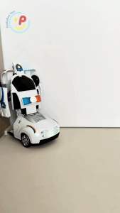 Đồ Chơi Xe Cảnh Sát Peekabootoys Biến Hình Robot Dùng Pin Có Đèn Âm  Thanh - 8990