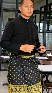 STELAN BAJU KOKO ADAT MELAYU SET CELANA / 5 KANCING BAJU / BAHAN BALOTELI