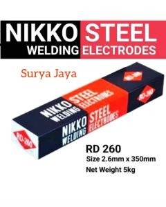 KAWAT LAS NIKKO STEEL RD-260 2.6MM x 350 MM PER KOTAK 5 KG