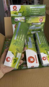 Combo 10 hộp kem đánh răng Dr.HAPPY trà xanh thảo dược Puri  160gram tặng bàn chải lông mềm