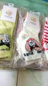 6 pasang dan 3 pasang kaos kaki anak perempuan SD/ TK  motif karakter cewek import