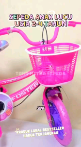 Sepeda Anak Perempuan Mini 12 Inch Ban Eva Foster