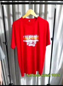 kaos motif 3xL lengan pendek pria wanita t.shirt motif rendom bahan catun comback 24s