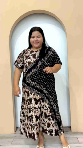 Daster Cap Jumbo LD 130: Malaman Batangan Motif Terbaru Terlaris Viral Anti Luntur Cantik Murah Kekinian