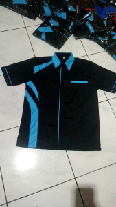 kemeja seragam kerja werpack peria lengan pendek polosan bahan american dril model terbaru kekinian werpack pria wanita