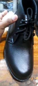 Sepatu PDH TNI Untuk Sekolah SMP-SMK & Taruna Pasca Paskibraka Model Tali Warna Hitam Doff
