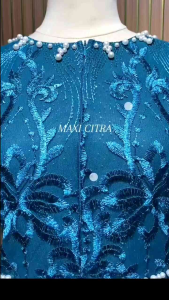 Gamis brukat terbaru wanita kondangan mewah elegan mutiara Citra