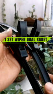 Wiper Mobil Biante Mazda Dual Karet Sepasang 2 Pcs Karet Wiper Depan Kaca Mobil Double Blade Universal